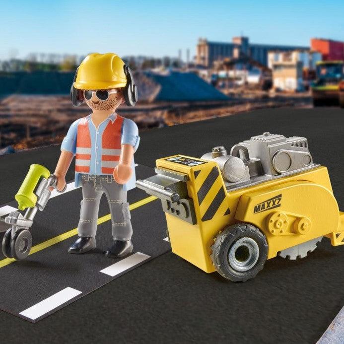 Playmobil: pracownik budowlany z frezarką City Action - Noski Noski