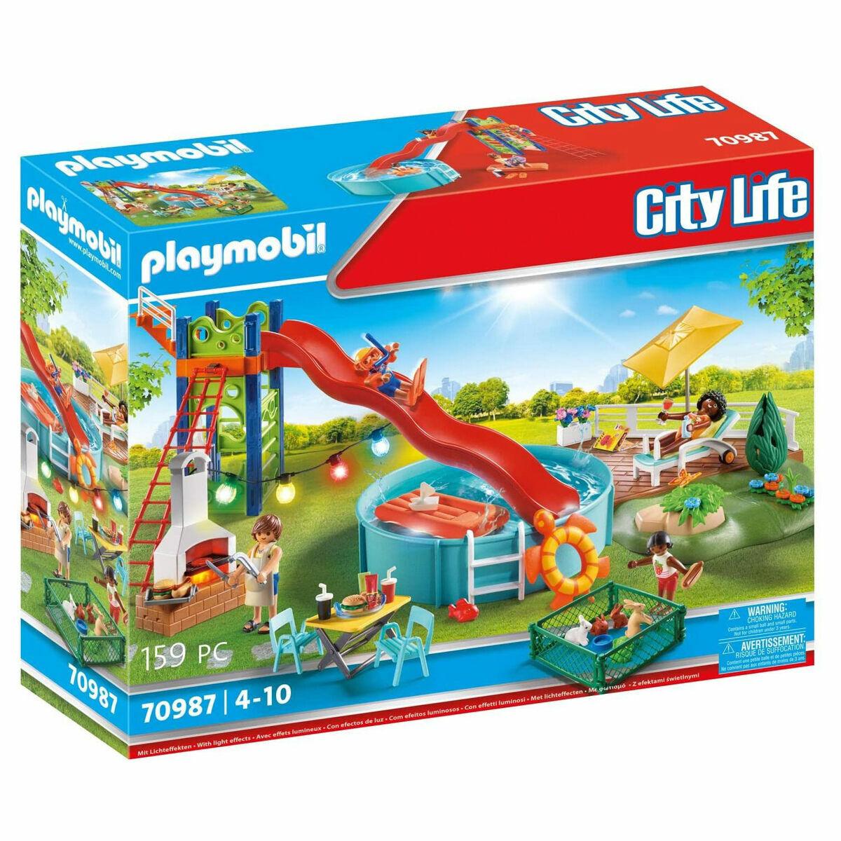 Playmobil: przyjęcie przy basenie ze zjeżdżalnią City Life - Noski Noski