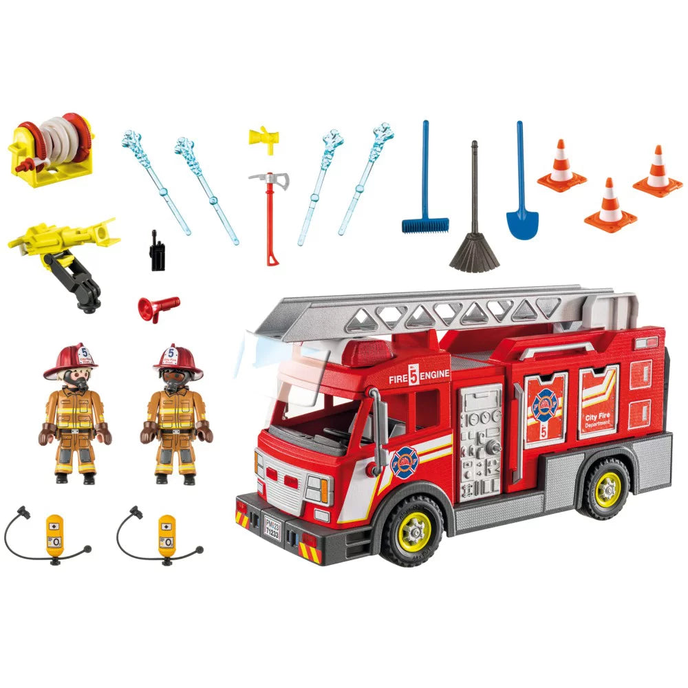 Playmobil: samochód strażacki ze światłem i dźwiękiem City Action - Noski Noski