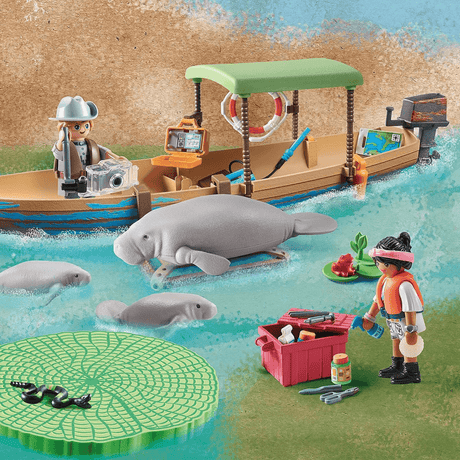 Manati Playmobil Wycieczka Łodzią do Manatów Wiltopia – edukacyjna zabawa i przygoda w Amazonii z realistycznymi detalami.