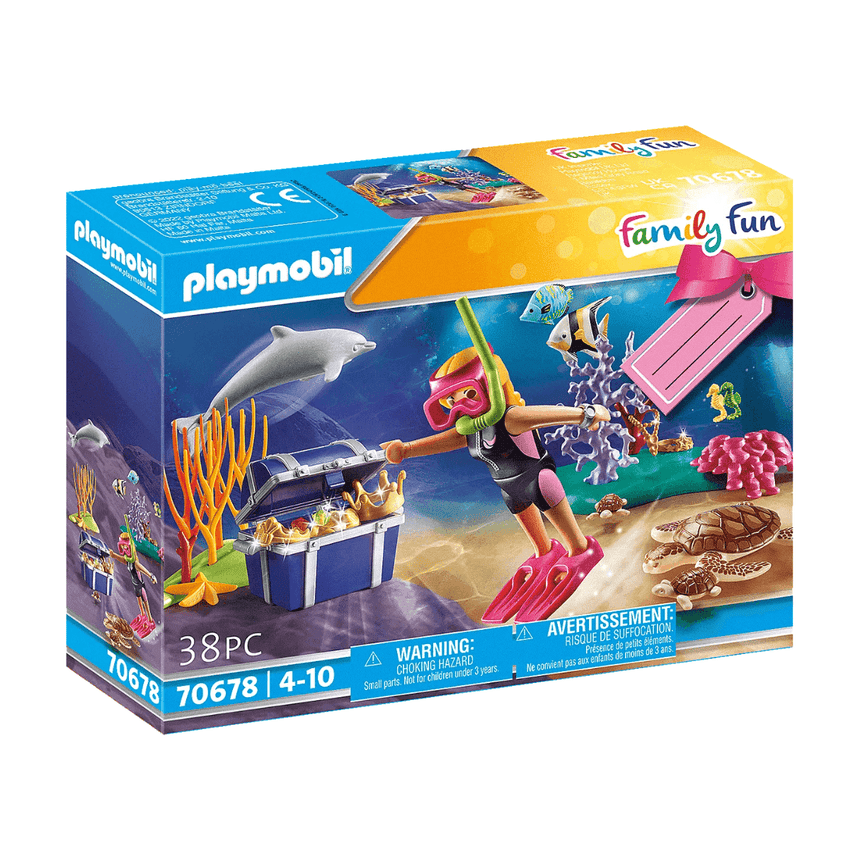 Playmobil: zestaw upominkowy Płetwonurek poszukiwaczka skarbów - Noski Noski