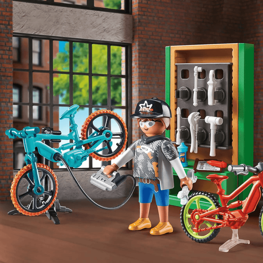 Playmobil: zestaw upominkowy Serwis rowerów elektrycznych - Noski Noski