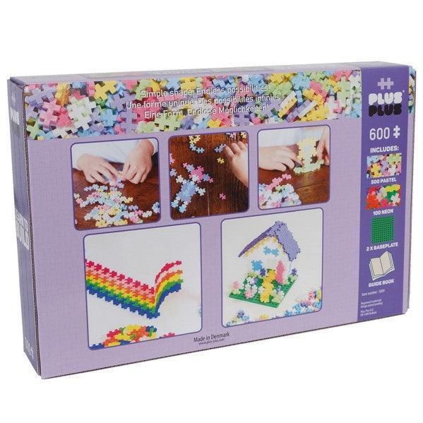 Plus-Plus: klocki Mini Pastel & Neon 600 el. + 2 płytki - Noski Noski