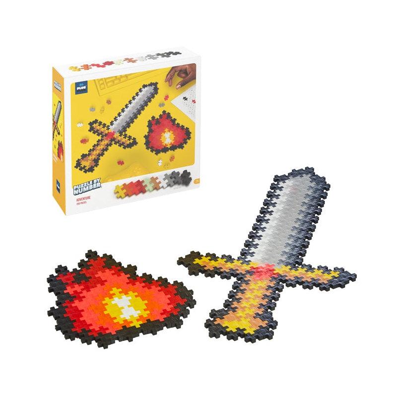 Plus-Plus: układanka ogień i miecz Puzzle By Number 250 el. - Noski Noski