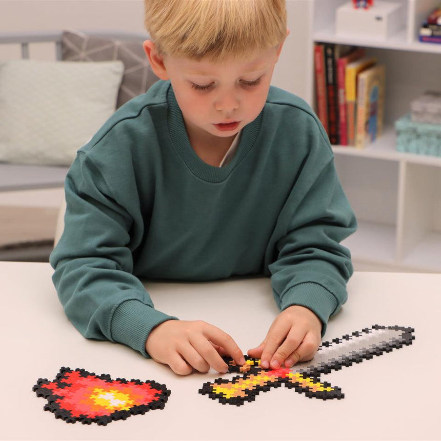 Plus-Plus: układanka ogień i miecz Puzzle By Number 250 el. - Noski Noski