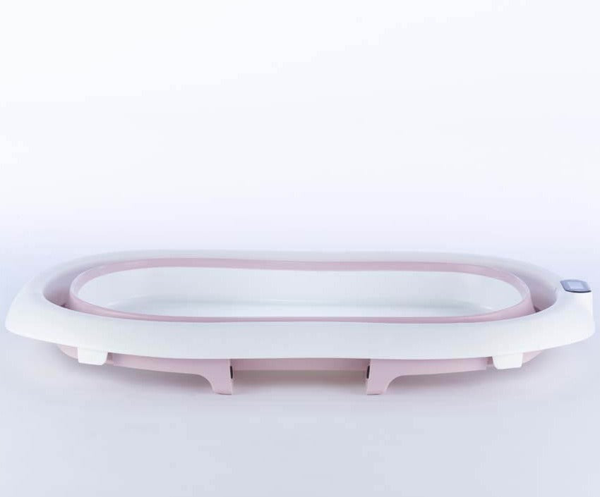 TO-MA: wanienka składana z termometrem i poduszką Bath&Care Pink