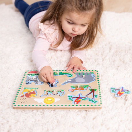 Melissa and Doug: puzzle dźwiękowe Dzikie Zwierzęta