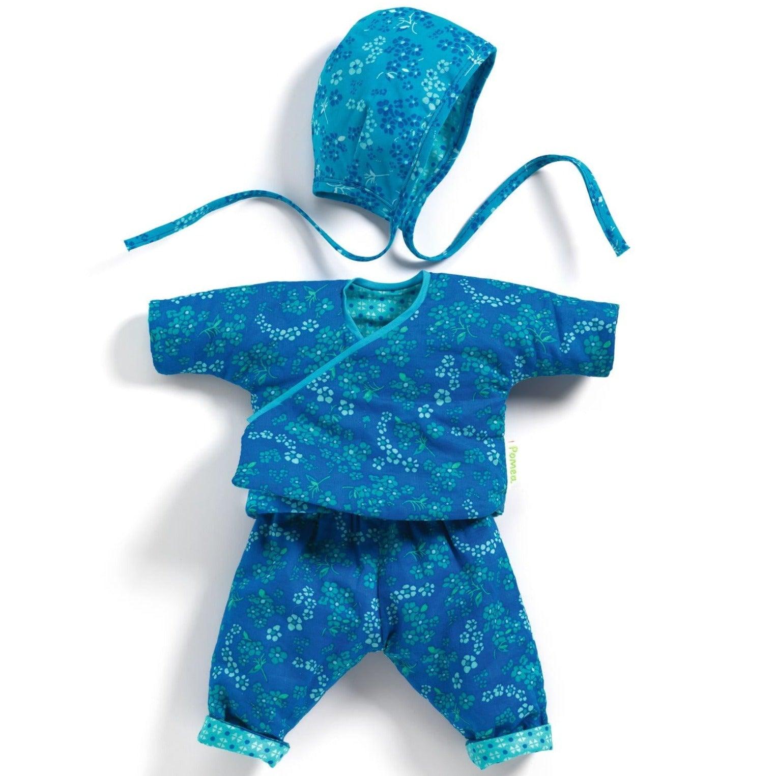 Pomea: niebieskie ubranko dla lalki Petit Pan - Noski Noski