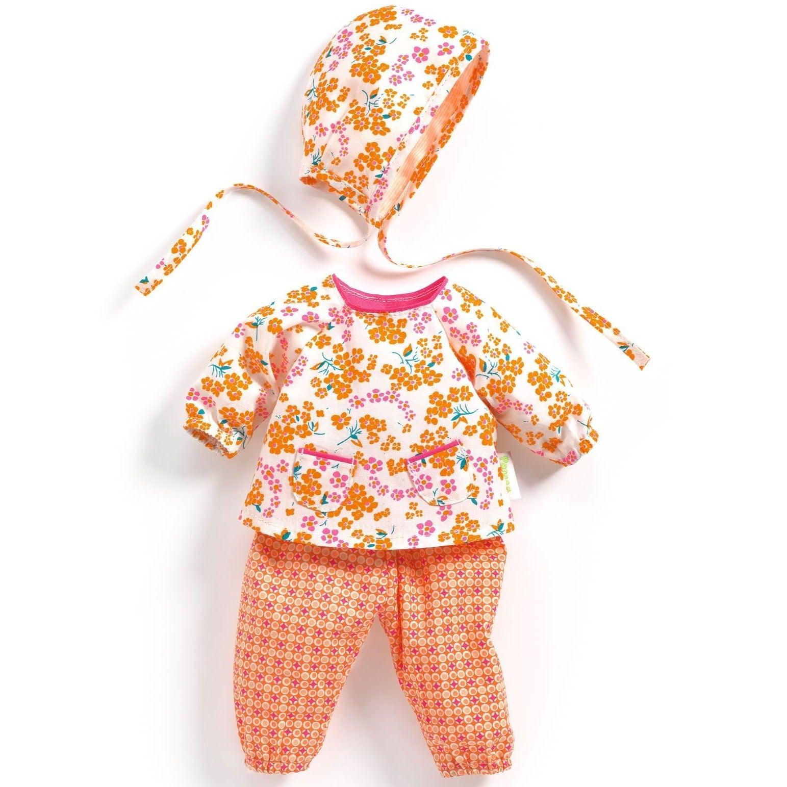Pomea: pomarańczowe ubranko dla lalki Petit Pan - Noski Noski