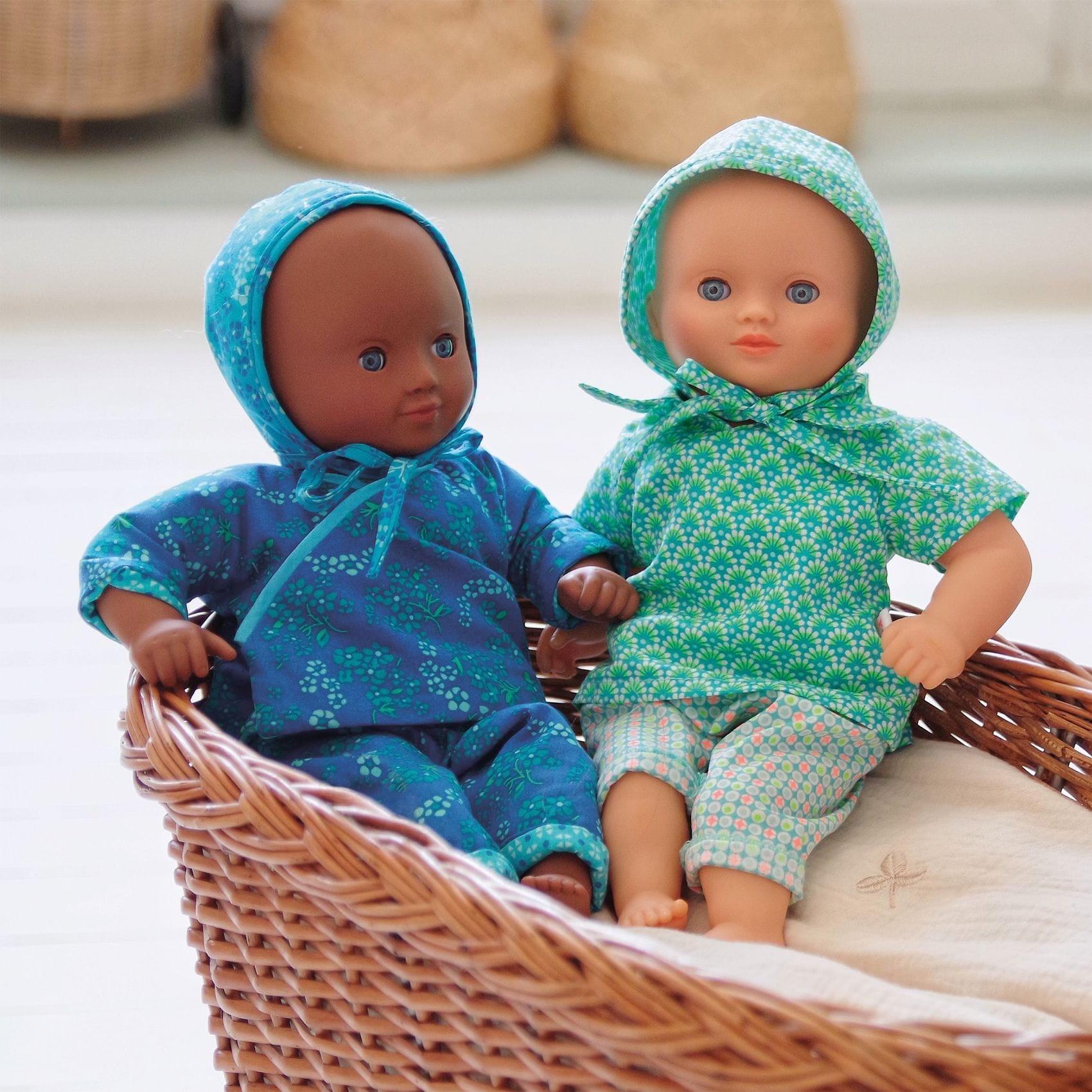 Pomea: turkusowe ubranko dla lalki Petit Pan - Noski Noski