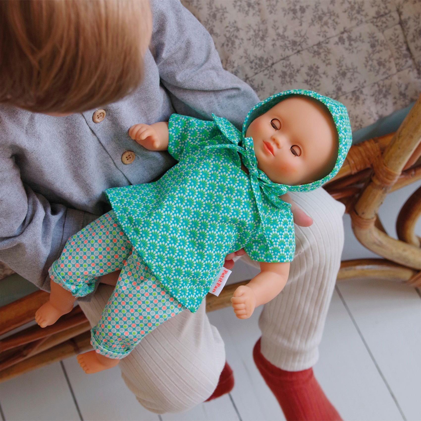 Pomea: turkusowe ubranko dla lalki Petit Pan - Noski Noski