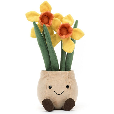 Maskotka kwiatek Jellycat Amuseable Daffodil, uśmiechnięty, pluszowy żonkil, idealny do przytulania i dekoracji.
