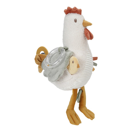 Pluszaki Little Dutch, maskotka kurczaczek 25 cm, z grzechotką, lusterkiem i gryzakiem dla rozwijającej się zabawy maluszka.