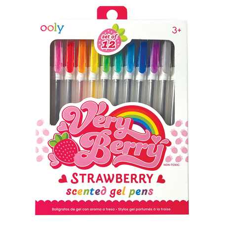 Długopisy żelowe Ooly Very Berry zapachowe 12 sztuk - ciesz się kolorowym pisaniem o aromacie truskawek.