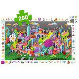 Djeco: puzzle obserwacyjne Fantazyjne Miasteczko 200 el. - Noski Noski