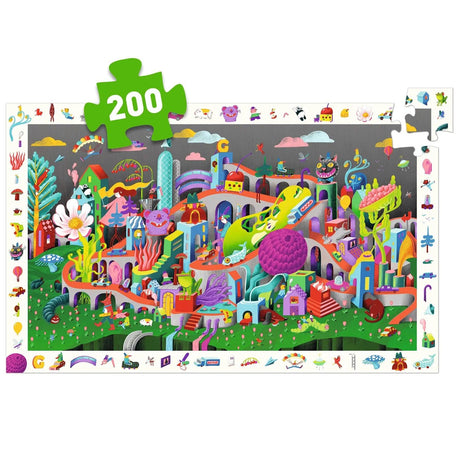 Djeco: puzzle obserwacyjne Fantazyjne Miasteczko 200 el. - Noski Noski