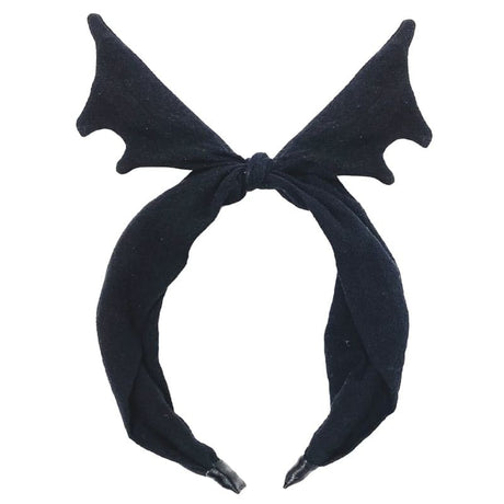 Czarna opaska do włosów Rockahula Kids, doskonała ozdoba na Halloween z motywem batmana, dla dzieci powyżej 3 lat.