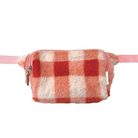 Rockahula Kids: nerka dla dzieci Furry Checked Bum Bag Coral