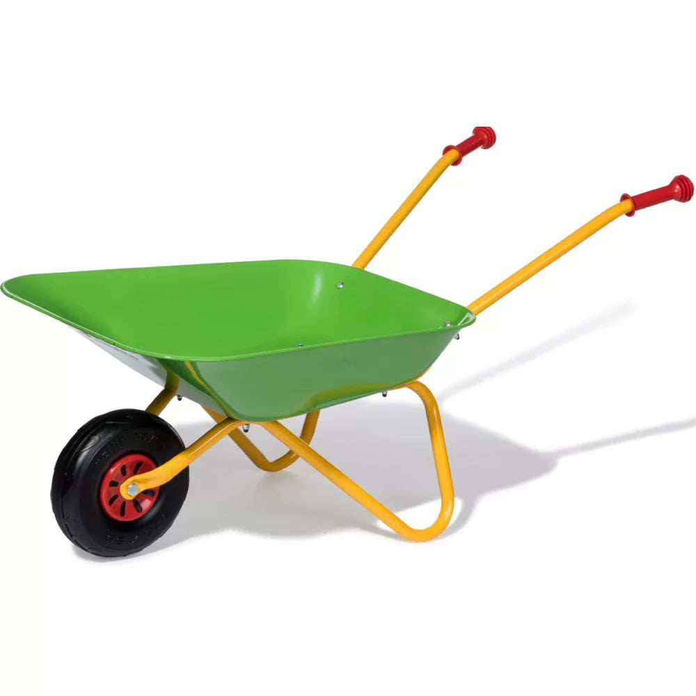 Rolly Toys: Green metal wheelbarrow