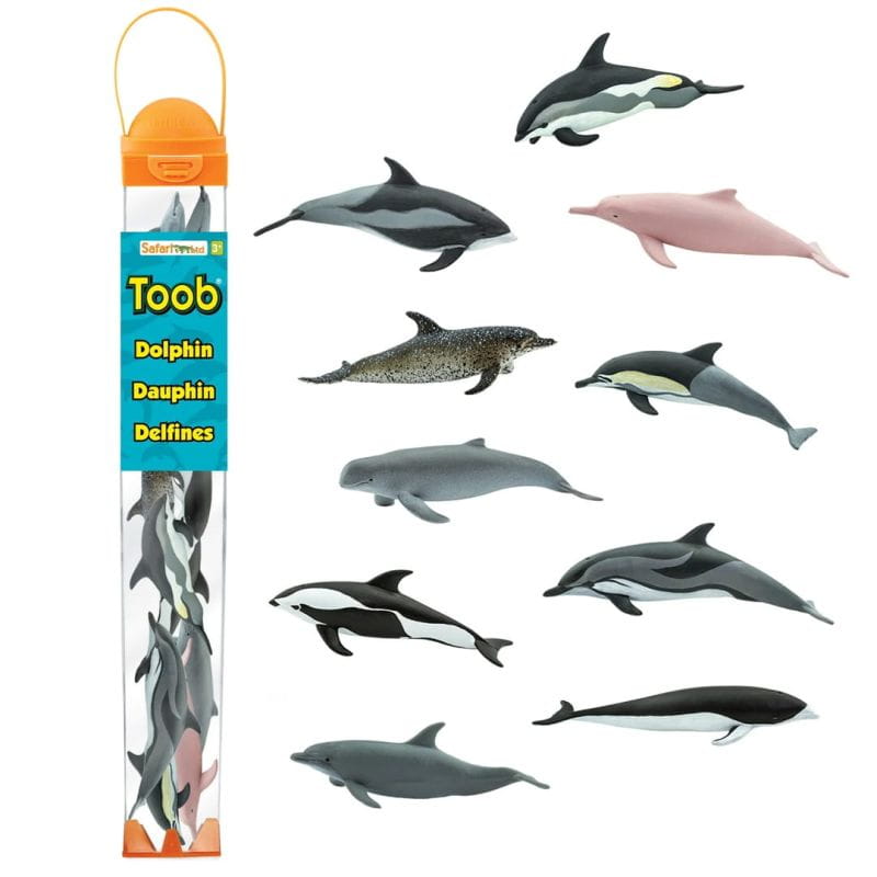 Safari Ltd: Figuras en el tubo de los delfines Toob 10 PC.