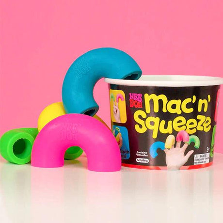 Zabawka antystresowa Schylling Mac n' Squeeze NeeDoh – gniotek sensoryczny dla dzieci i dorosłych, idealny do ściskania i turlania.