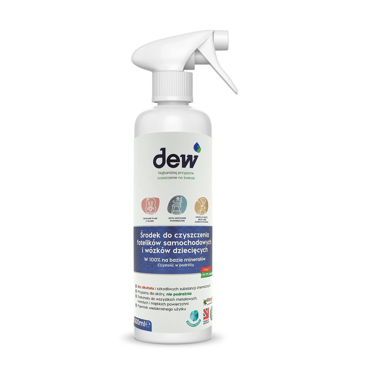 DEW: Cleaning measure for car seats and Child Care carts 500 ml