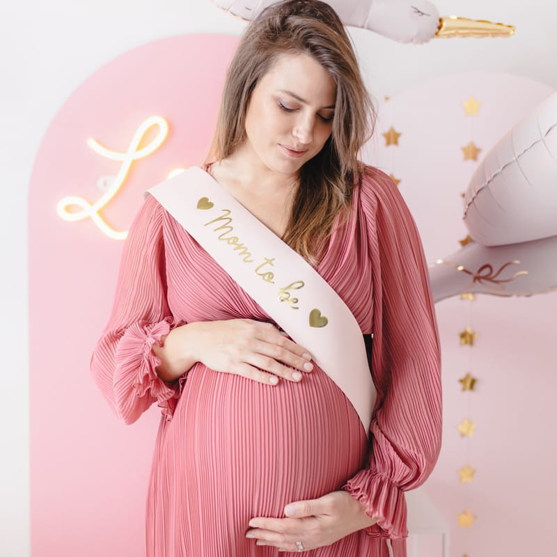 Partydeco: Pink Schärpe für die zukünftige Mutter Mutter zu sein