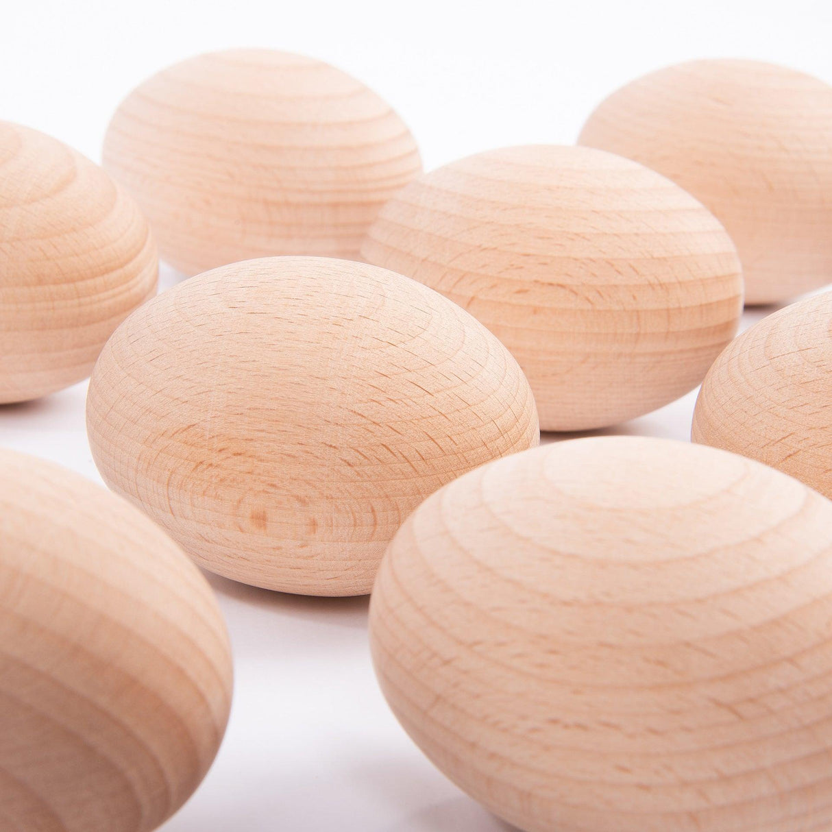 TickiT: drewniane jajka Natural Wooden Eggs 10 el. - Noski Noski