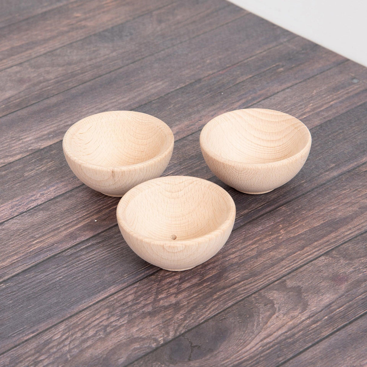 TickiT: drewniane miseczki Natural Wooden Bowls 3 el. - Noski Noski