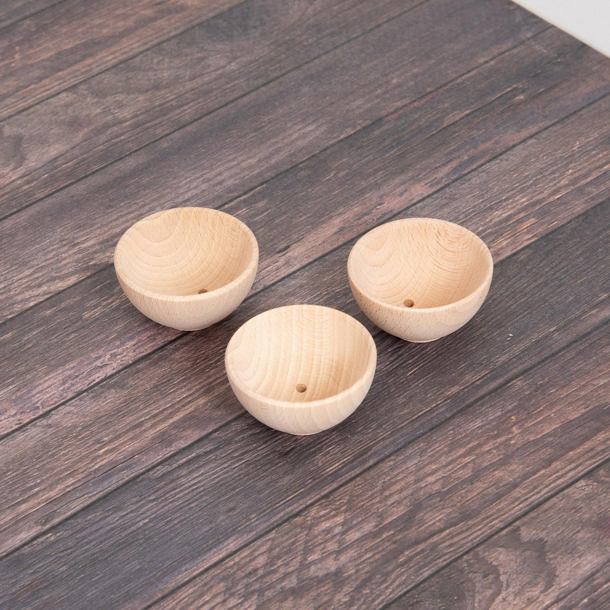 TickiT: drewniane miseczki Natural Wooden Bowls 3 el. - Noski Noski