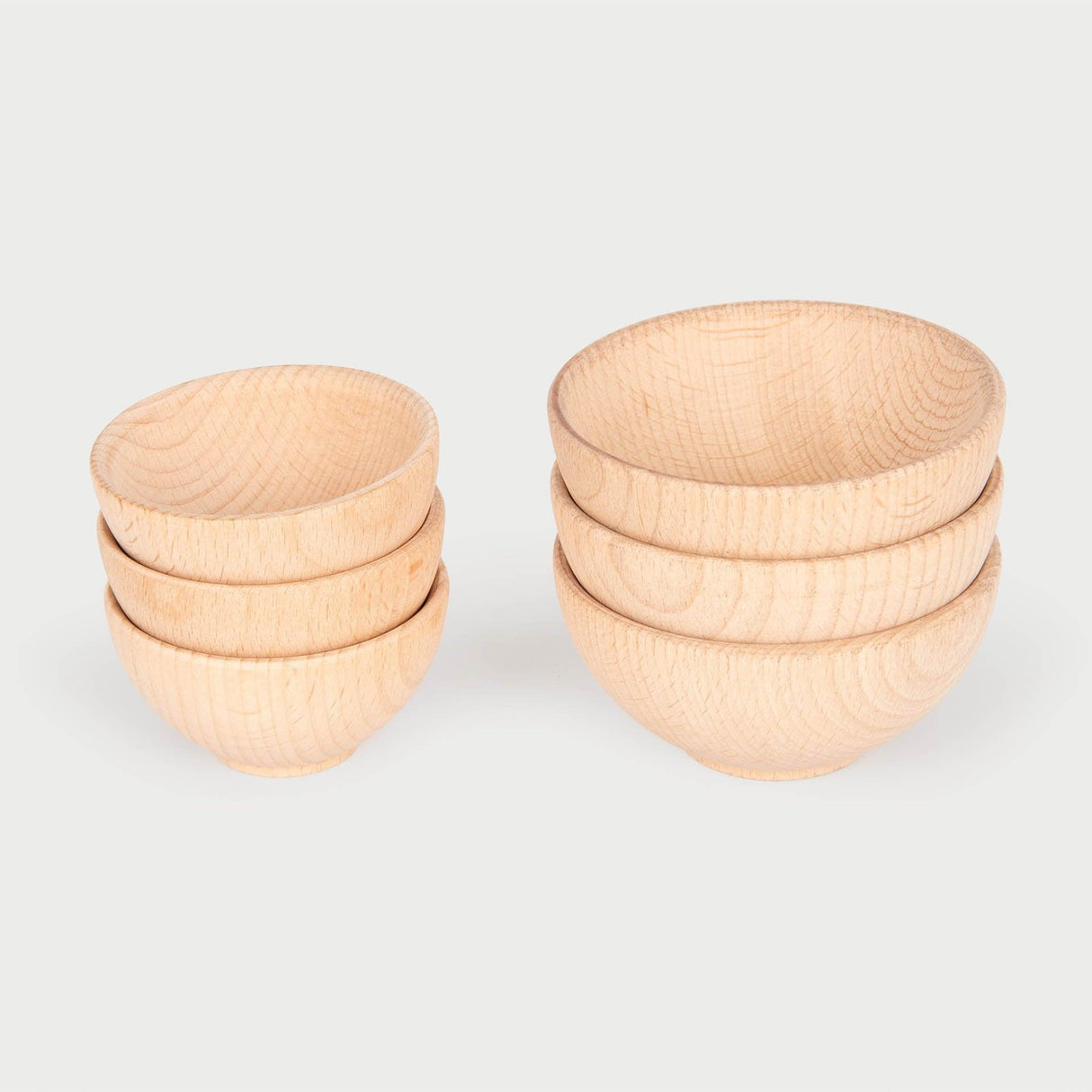 TickiT: drewniane miseczki Natural Wooden Bowls 3 el. - Noski Noski