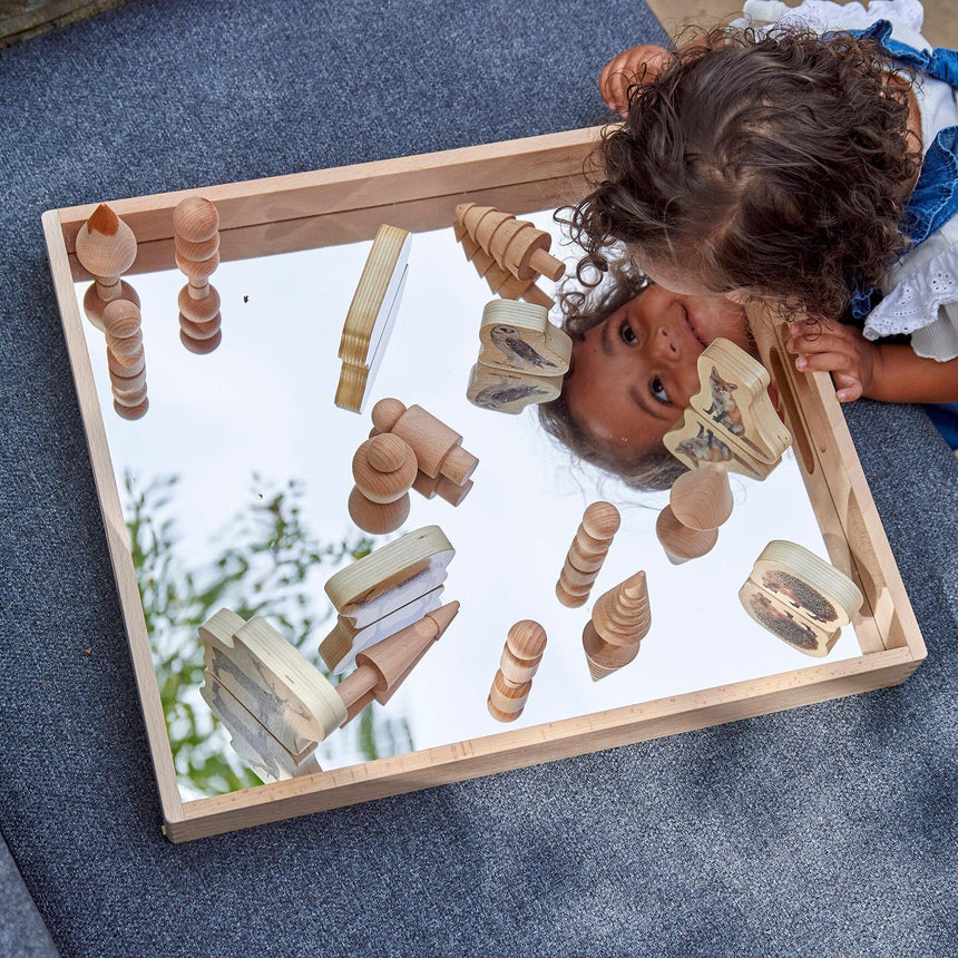 TickiT: lustro odkrywców Wooden Mirror Tray - Noski Noski