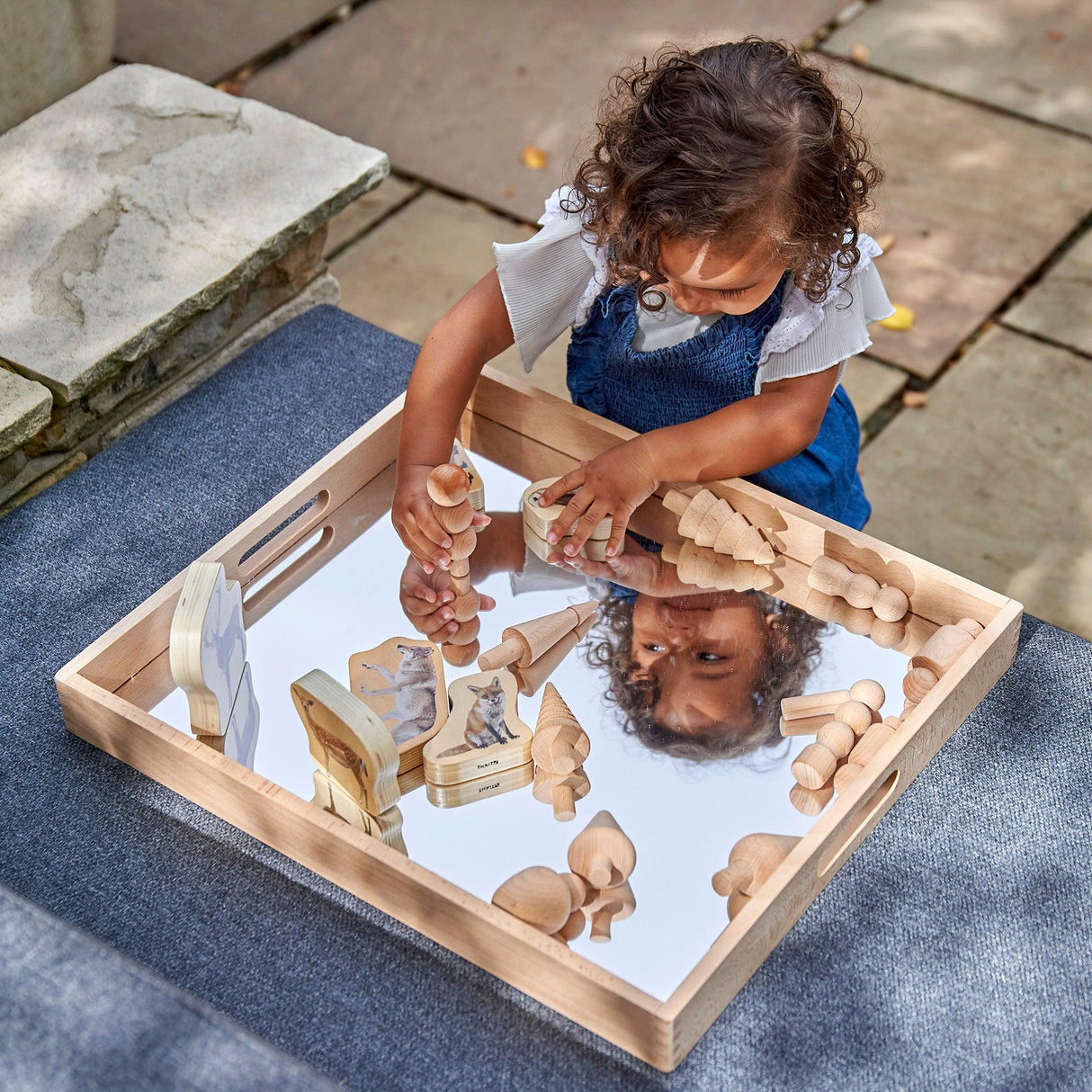 TickiT: lustro odkrywców Wooden Mirror Tray - Noski Noski