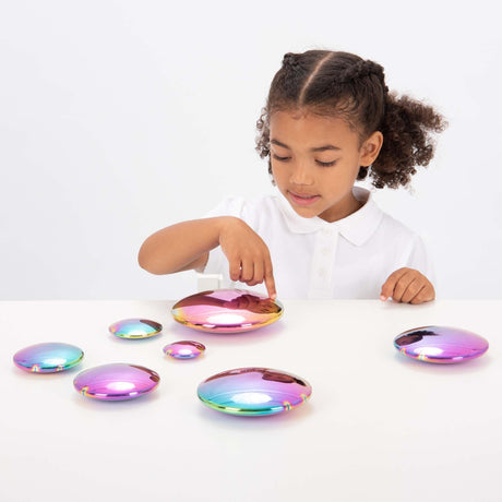 TickiT: opalizujące sensoryczne dyski Sensory Reflective Colour Burst Buttons 7 el. - Noski Noski