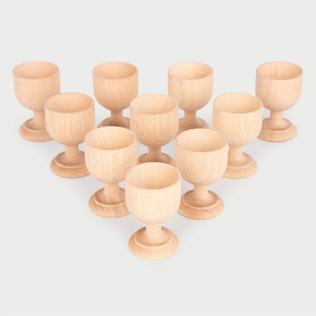 TickiT: podstawki do jajek Natural Wooden Egg Cups 10 el. - Noski Noski