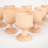 TickiT: podstawki do jajek Natural Wooden Egg Cups 10 el. - Noski Noski