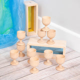 TickiT: podstawki do jajek Natural Wooden Egg Cups 10 el. - Noski Noski