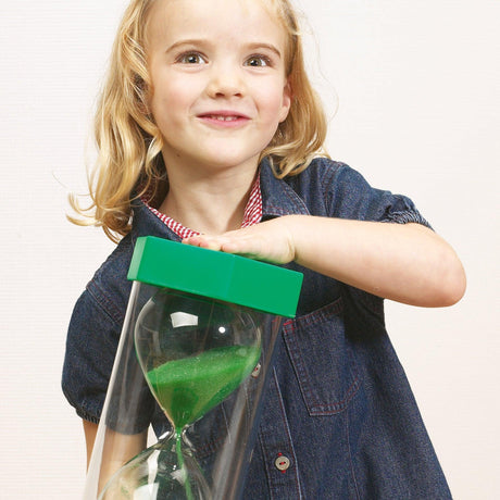 Tickit Mega Sand Timer 1 minuta - solidna klepsydra XL z plastikową osłoną do domu i klasy, wspiera punktualność.