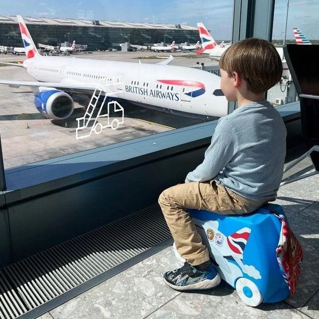 Trunki: jeżdżąca walizka dla dzieci samolot Amelia - Noski Noski