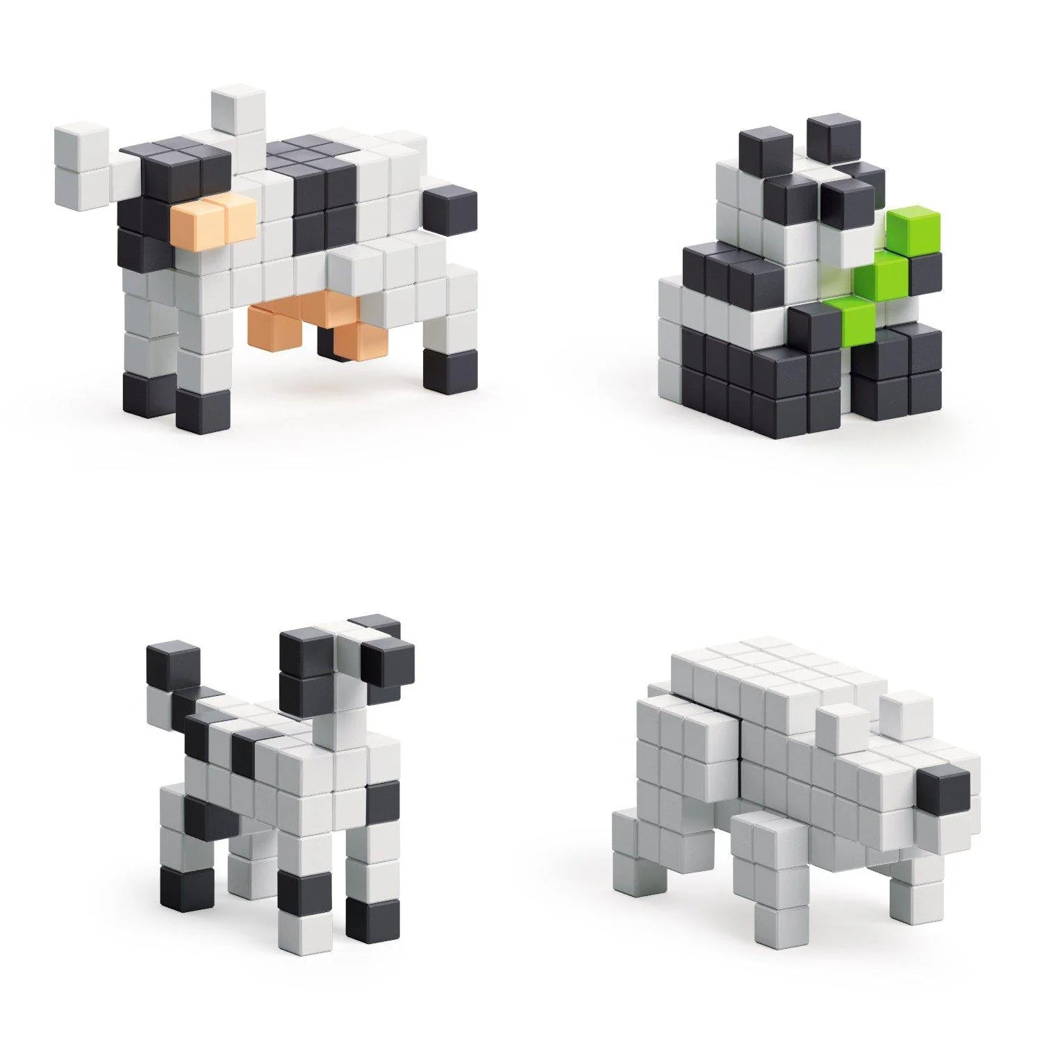Pixio: Magnetic Blocks Story -Serie Black & White Animals 195 El.