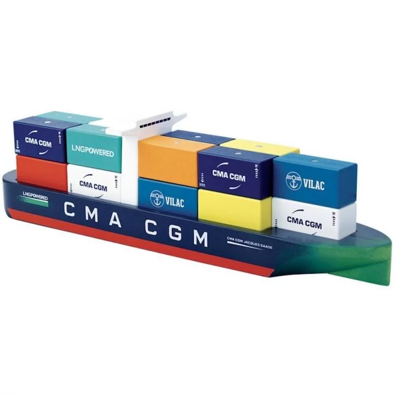 Vilac: Wooden containerist with Vilacity CMA CGM magnets, J. Saade