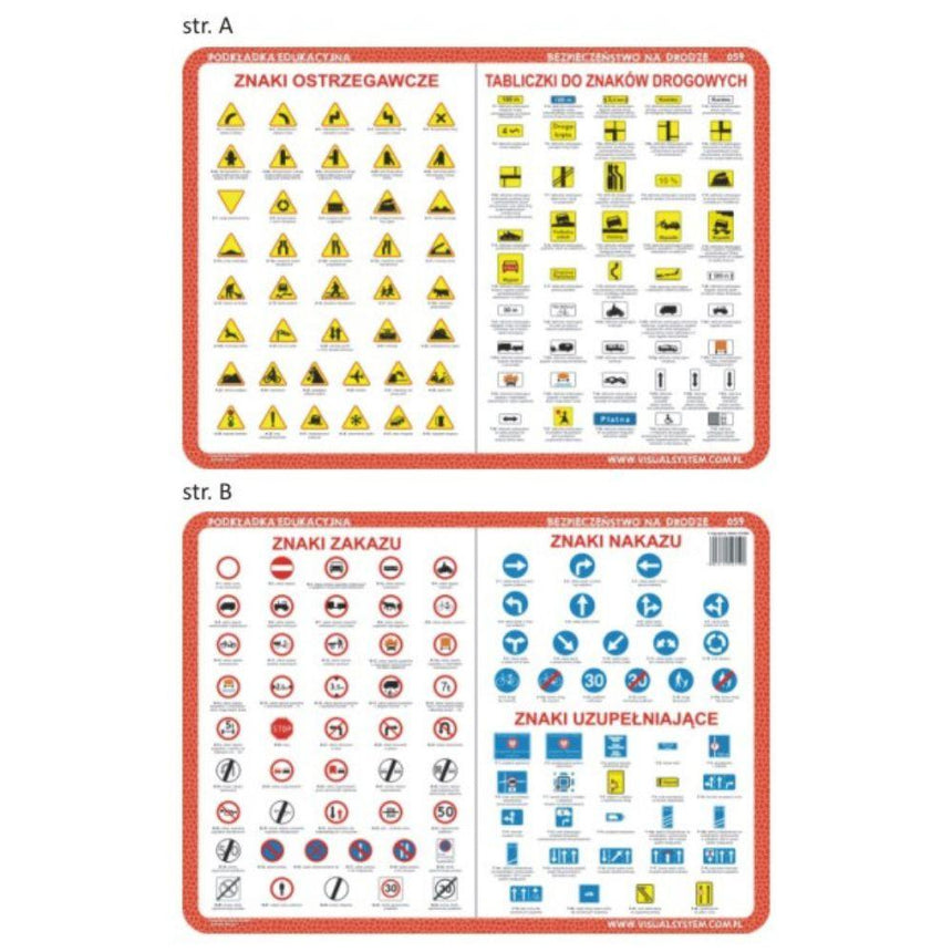 Visual System: podkładka edukacyjna na biurko Znaki Drogowe - Noski Noski