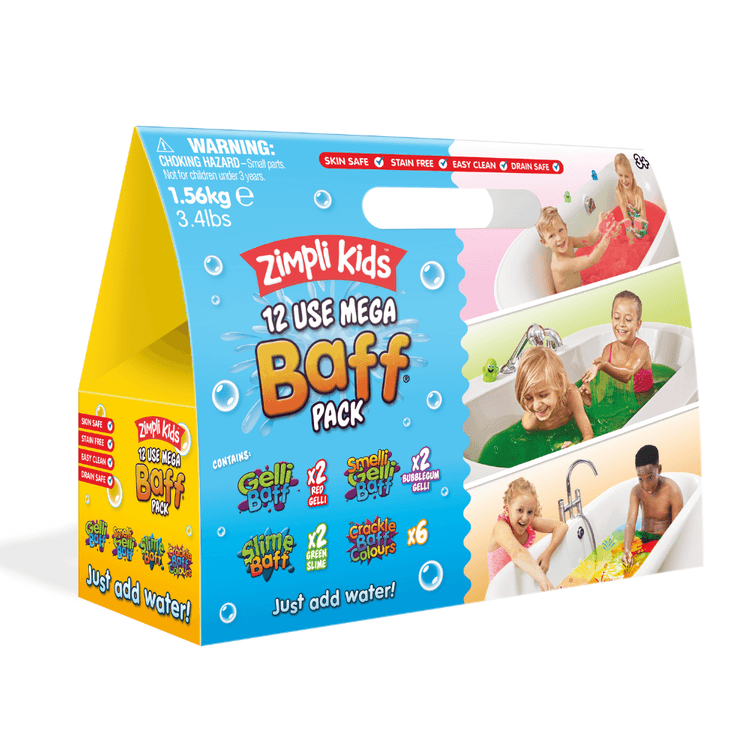 Zimpli Kids: zestaw magicznych proszków do wody Mega Baff Pack 18 szt. - Noski Noski