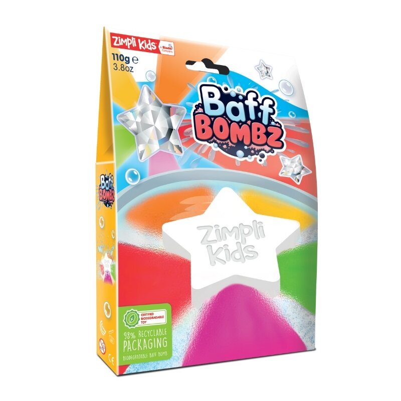 ZimPli Kids: Bath star changing the color of the Baffa Bombz water color