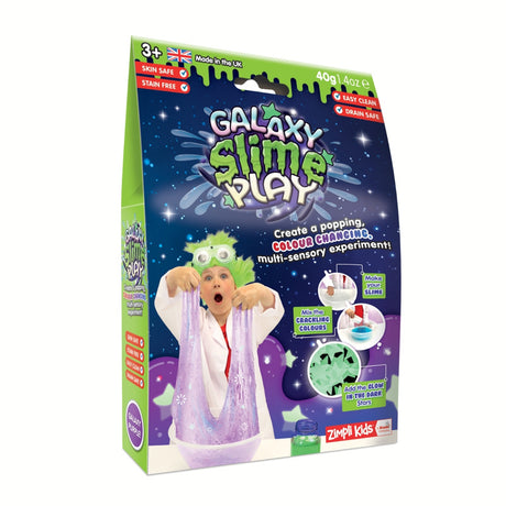 Zimpli Kids Galaxy Slime dla dzieci - magiczny proszek zmienia wodę w świecący, zielony glut z gwiazdkami. Jak zrobić slime?