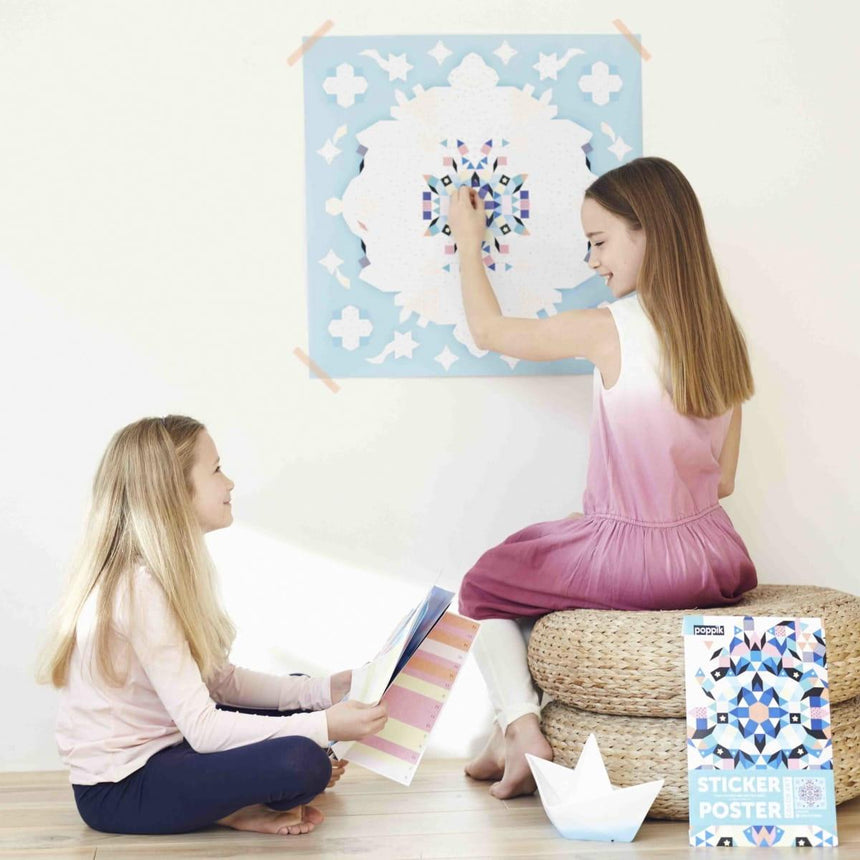 Poppik: plakat wyklejanka pixel art Mandala - Noski Noski