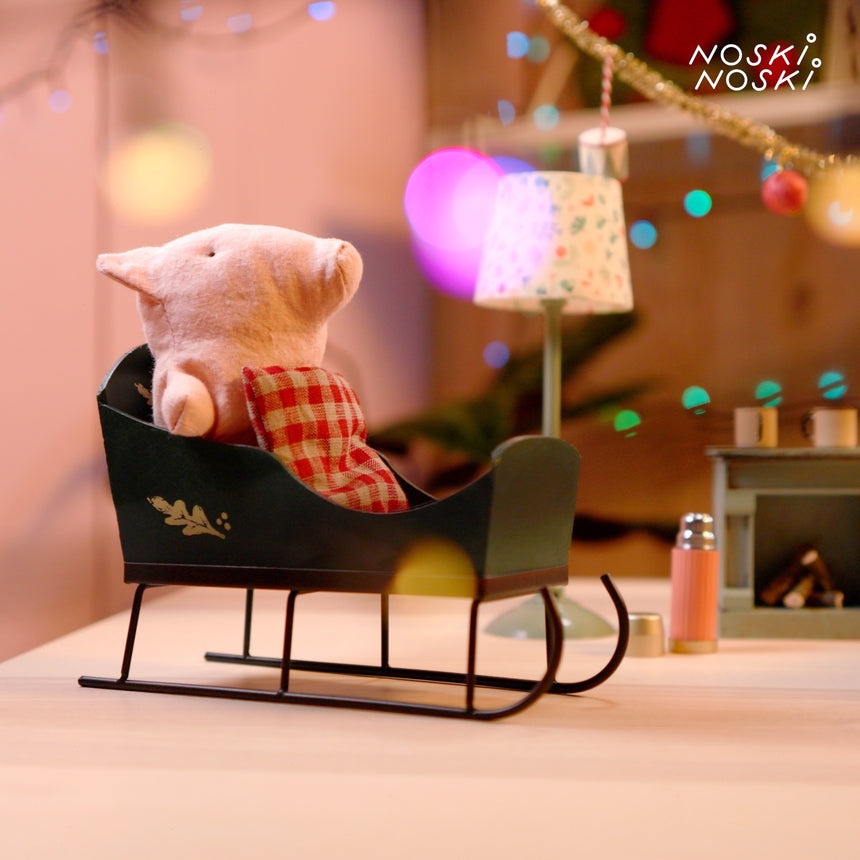Maileg: dekoracja bożonarodzeniowa sanie Sleigh Mini