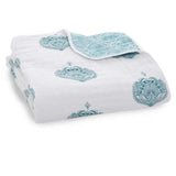 Aden+Anais: muślinowa kołderka Paisley Teal - Noski Noski