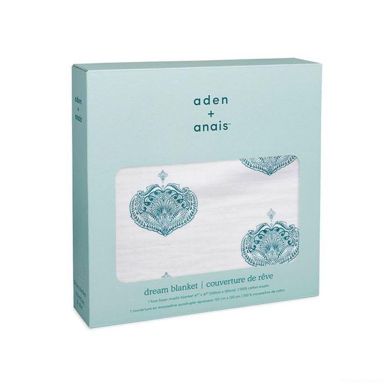 Aden+Anais: muślinowa kołderka Paisley Teal - Noski Noski
