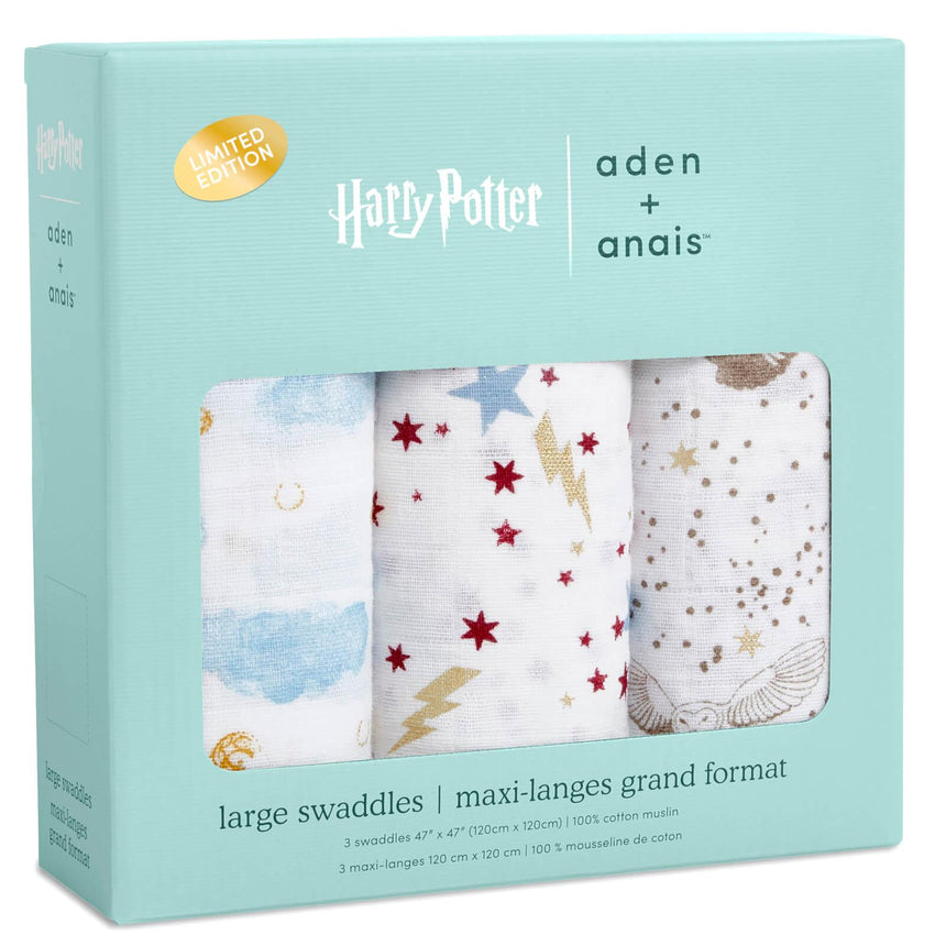 Aden+Anais: otulacz muślinowy Harry Potter 3 szt. - Noski Noski